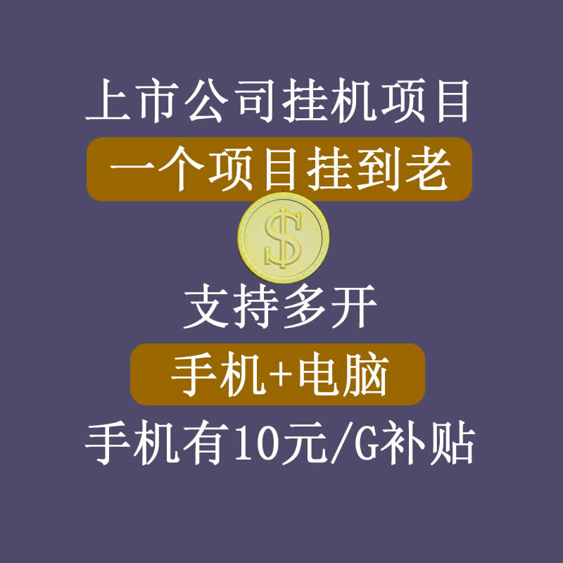 正规挂机项目，支持手机电脑一起挂，支持虚拟机多开，可以挂到老-